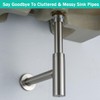 SEABEFORE Bottle P Trap Classical Round Sink Bathroom Waste Pipe