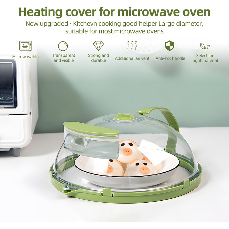 Microwave Splatter Cover for Food - Clear Microwave Splash Guard