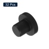 QUARKZMAN Pack of 32 Black Rubber Stoppers, 9 mm Plug