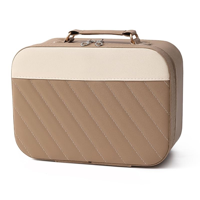 ZONADA Elegant PU Makeup Case with Ample Storage and Waterproof