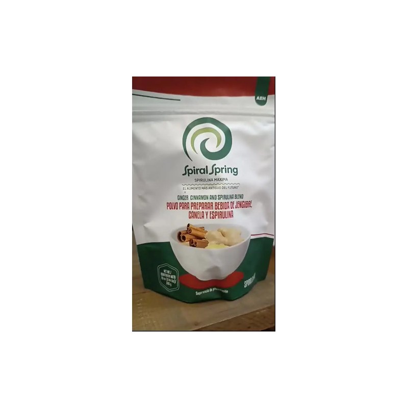 Alga Spirulina Canela Jengibre Pack 2 Bolsas De 200grs