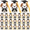 24 Pcs Graduation Mini Dog Stuffed Animal Tiny Congrats Grad
