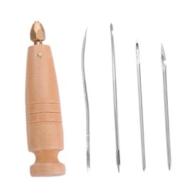 Baoblaze Canvas Leather Sewing Awl Leather Craft Sewing Supplies Manual Wood Handle Stitching Awl for Marking Surfaces Leatherworking