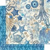 GRAPHIC 45 *OCEAN BLUE* 8" x 8" PAD NAUTICAL SEASHELLS