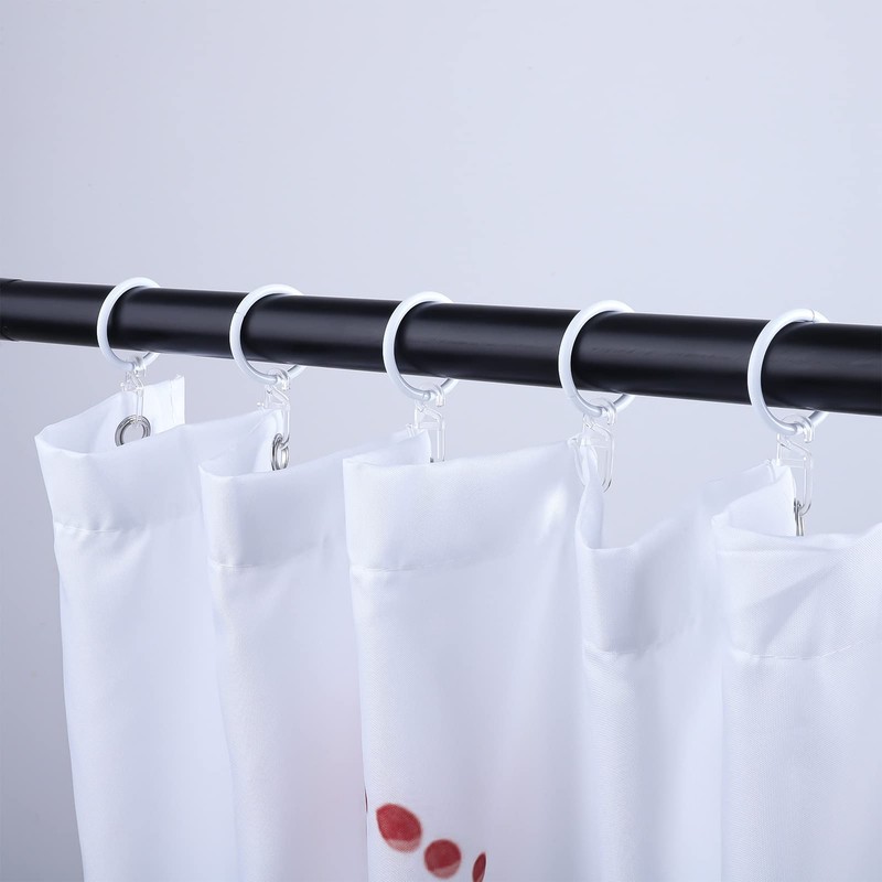 Dacitiery Pack of 30 Curtain Rings, Metal Curtain Rings with