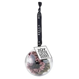 Bella Sleep + Spa Christmas Stocking Stuffer Gift for Women Scrunchie Ornament, 4-Piece, Neutrals