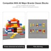 Lekebaby Set of 6 Building Plates, Compatible with Different Building