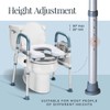 Toilet Seat Riser for Seniors, Adjustable Height & Width, 400lb