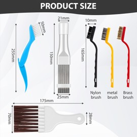 Pack of 6 Condenser Comb Dryer, Slat Comb Dryer, Dryer Comb, Wire Brush Small, Dryer Cleaning Brush, Dryer Cleaning Set, Used for Cleaning Air Conditioners, Refrigerators, etc