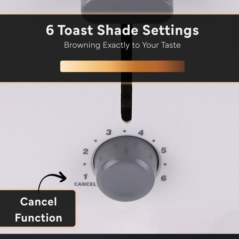 Courant 2-Slice Toaster Cool Touch with Extra Wide Slots For