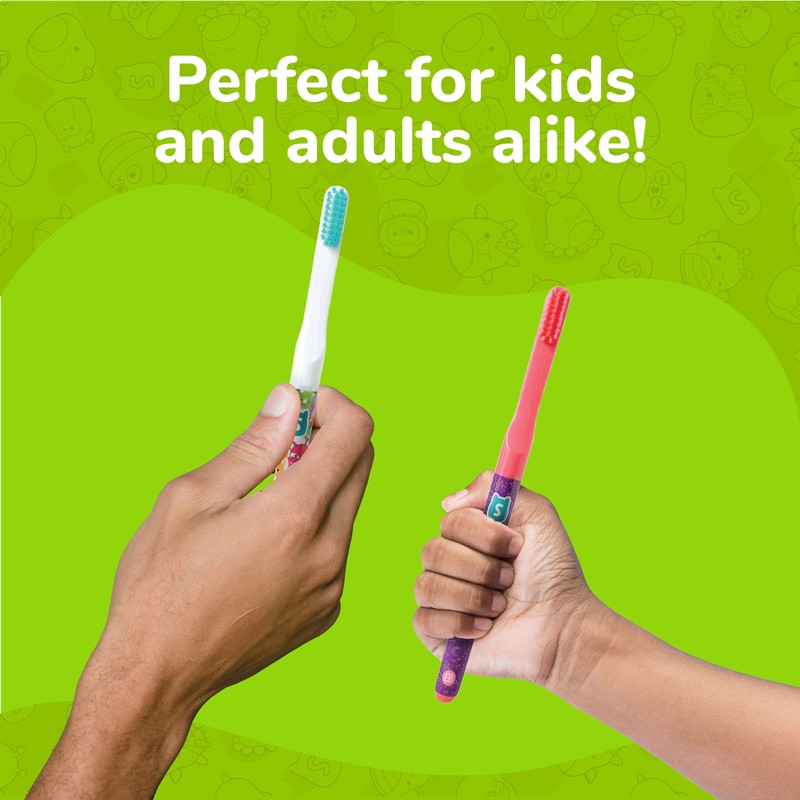 Brush Buddies Squishmallows Assorted Manual Toothbrushes, Soft Toothbrushes, Toothbrushes for