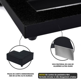 Ghost Fire Guitar Pedal Board Aluminum Alloy 1.76lb Super light Effect Pedalboard 19.8''x11.5'' with Carry Bag and Effects Pedal Patch Cables(3 Pack)