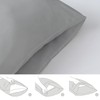 MIKI WELL Pillow Cases 2 Pack - Grey Standard 50x75