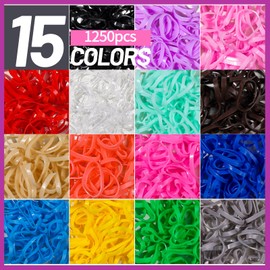 Teenitor Teenitor Elastic Hair Ties, Hair Accessories for Girls, Colorful Baby Elatic Hair Bands Set with Hair Clips