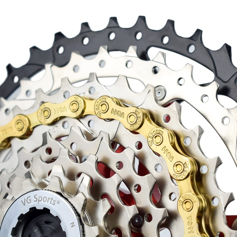 VG SPORTS 6/7/8/9/10/11 Speed Bike Chains,Half Hollow/Full Hollow Lightweight Bicycle