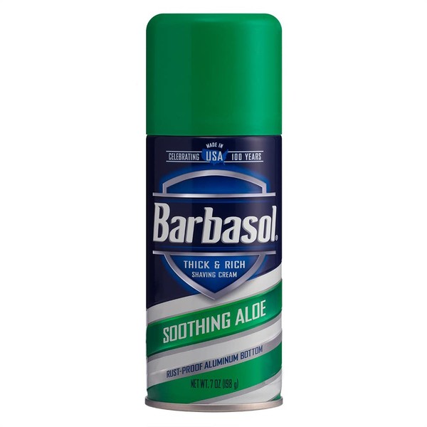 PERIO PROD Barbasol Soothing Aloe Thick & Rich Shave Cream, 7 Oz, Pack of 1