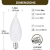 BUBYVV Frosted Flame Tip Chandelier Light Bulb，60W E12 Candelabra Base,Candle