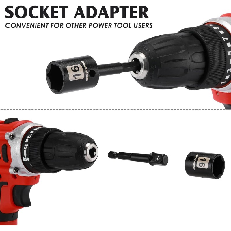 Unbranded 3/8" Drive Impact Socket Set, 49-Piece Standard SAE