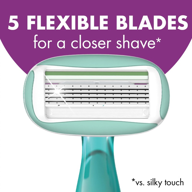 BIC Soleil 5 Sensitive Women's Disposable with 5 Blade Razors,