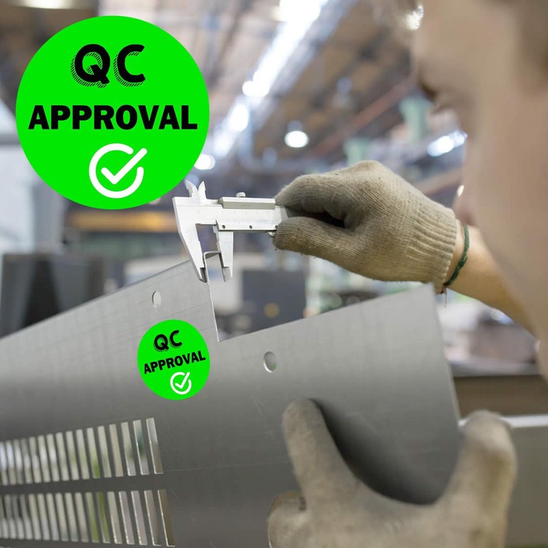1 inch QC Approval Labels Green Inventory Quality Control Stickers