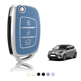 TOOMUME Car Key Cover TPU, Large Size Fob Case - Flip L Key for Hyundai i10 i20 Santa Fe Tucson Elantra Accent Sonata Verna Mistra Creta