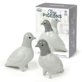 Genuine Fred CLAY PIGEONS, Ceramic Pigeon Salt and Pepper Shakers