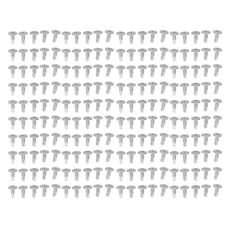 200Pcs Self Drilling Screw Stainless Steel Round Washer Head M4.8x13
