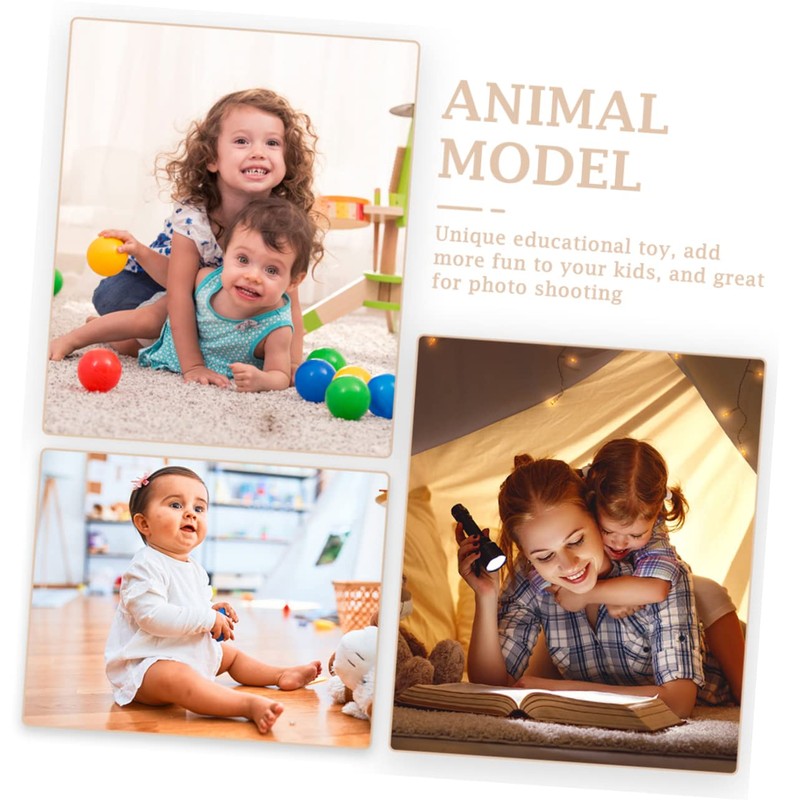 Kisangel Lifelike Kitten Statue Creative Cat Model Ornament for Cognitive