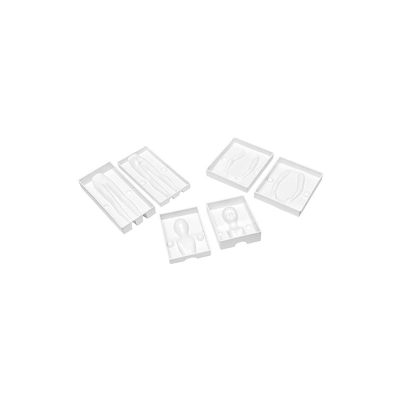 PME People Mould - Lady, Set of 6 Pieces, White,