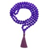 Calming & Balancing Purple Jade Mala Necklace with Tassel (8mm