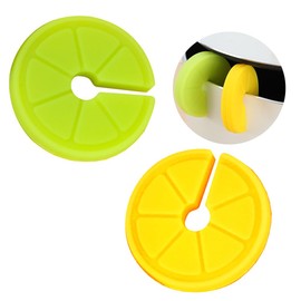 TOGRAND 2PCS Pot Lid Overflow Preventer, Silicone Pan Lid Sid Lifter Spill-proof, Pot Lid Holder for Longtime Simmer Cooking, Daily Kitchen Steam Release Gadget