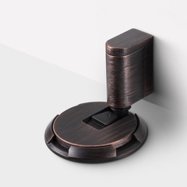 Yagman 3 Pack Windproof Door Stoppers Adjustable Bottom of Door Holder No Drilling Heavy Duty Mechanical Floor Door Stop with Screws and Adhesive Oil Rubbed Bronze 87006-ORB-3