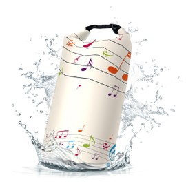 Cliduli Waterproof Dry Bag,Roll Top Music Notes Small Waterproof Backpack 5L/10L/20L Floating and Lightweight Bags for Kayaking, Boating, Fishing, Swimming and Camping