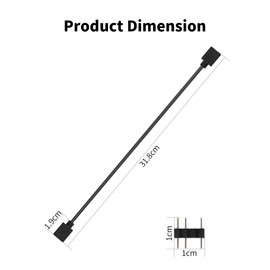 upHere ARGB Splitter Cable, 5V 3 Pin Addressable RGB Extension Cable for Computer Chassis, CPU Cooler and 5V ARGB Fan (2 Pack)