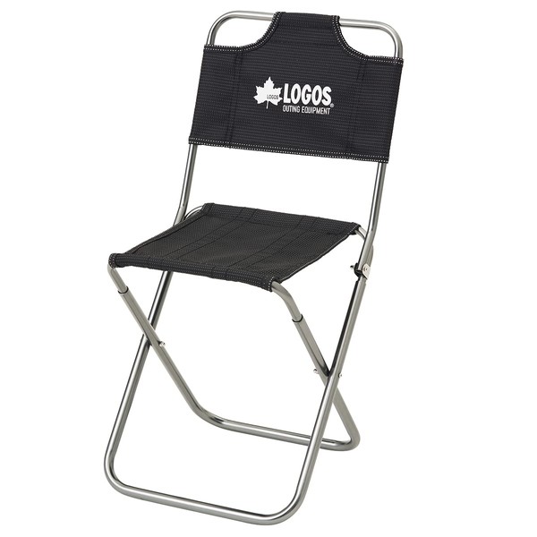 LOGOS 7075 Trek Chair with Back, Gray, Duralumin, Load Capacity