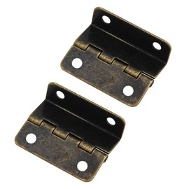 Antique Bronze Hinges, 2Pcs Decorative Box Hinge, Three Folding Hardware Hinge for Door, Cabinet, Furniture, Vintage Jewelry Chest