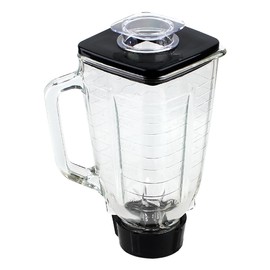 Joyparts Replacement parts 5-Cup Square Glass Jar with blade Assembly,Compatible with Oster Blenders