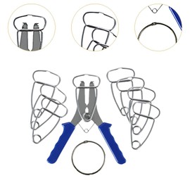 Milageto Miter Spring Pliers Kit 8 Miter Clamps Clips for Frame Work Miters Woodworking