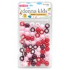 DONNA 16mm Plastic Hair Beads XXL 3 RED Tone Mix