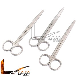 LAJA IMPORTS 3 PCS STAINLESS STEEL MAYO DISECTING SCISSORS 6.75" STRAIGHT ECONOMY GRADE