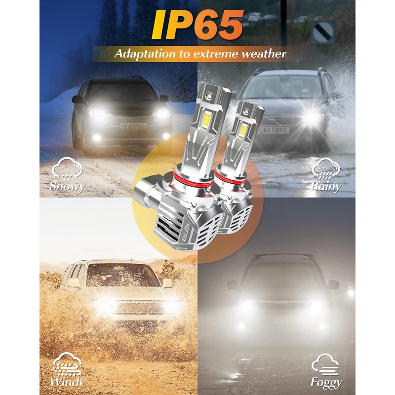 CENMOLL 9005 LED Headlight Bulb, 120W 24000LM 6000K White 600%