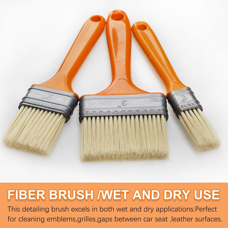 3 Pack Microfiber Duster Brush, Soft Bristles Detailing Brush Dusting