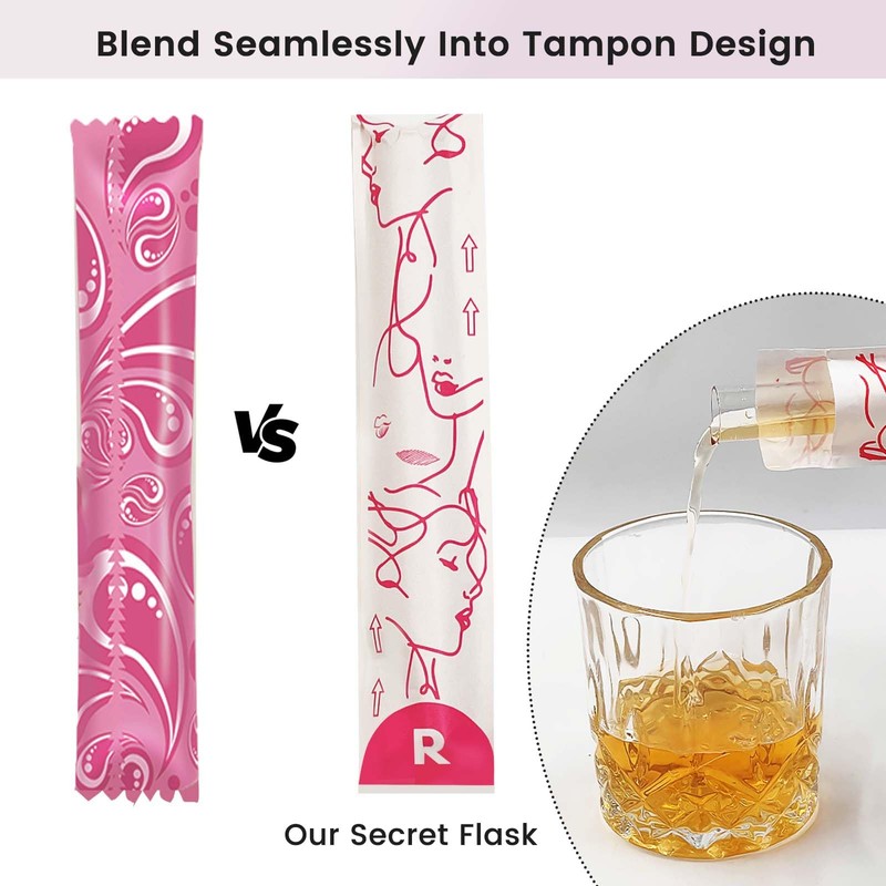 Daily Treasures 65pcs Discreet Tampon Flask Set-20 Reusable Tube Flasks(15ml)