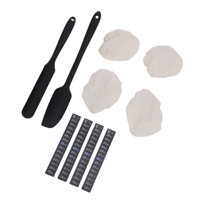 Sourdough Starter Set with Thermometer Strip Cloth Cover Efficient Bread