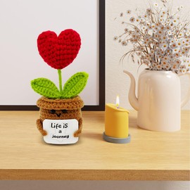 Pocket Hug Sunflowers Small Gifts - Positive Potato Potato Series Crochet Lucky Charm Get Well Soon Gifts Exam Certificate Birthday Gift Friends Colleague