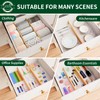 Dunruz 4 Pack Bamboo Drawer Dividers 2.6" High,Adjustable Spring Loaded