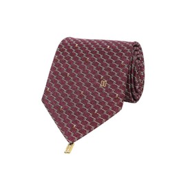 Daks Shirt Cubic All-Over Pattern Tie Red_DLF1ACF1105R2