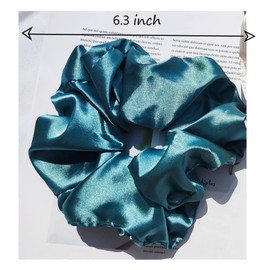 Large satin Scrunchies XL Silk Oversized Scrunchie for Thick long Hair Scrunchy Bobbles Soft Hair Ties Jumbo Hair Scrunchies for Women Girls