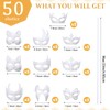Aoriher 50 Pcs Paper Mache Masks Bulk DIY Blank Mardi