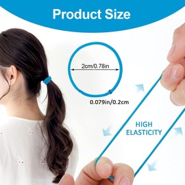 Pack of 240 Girls Hair Bobbles, 23 Colours, 2 mm Hair Bobbles, Small, Baby Hair Bobbles, Colourful Elastic Hair Bobbles, Non-Metal for Girls and Children